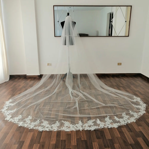 FRANCIA Velo Ivory 3.5 mts Abajo Flores VI365