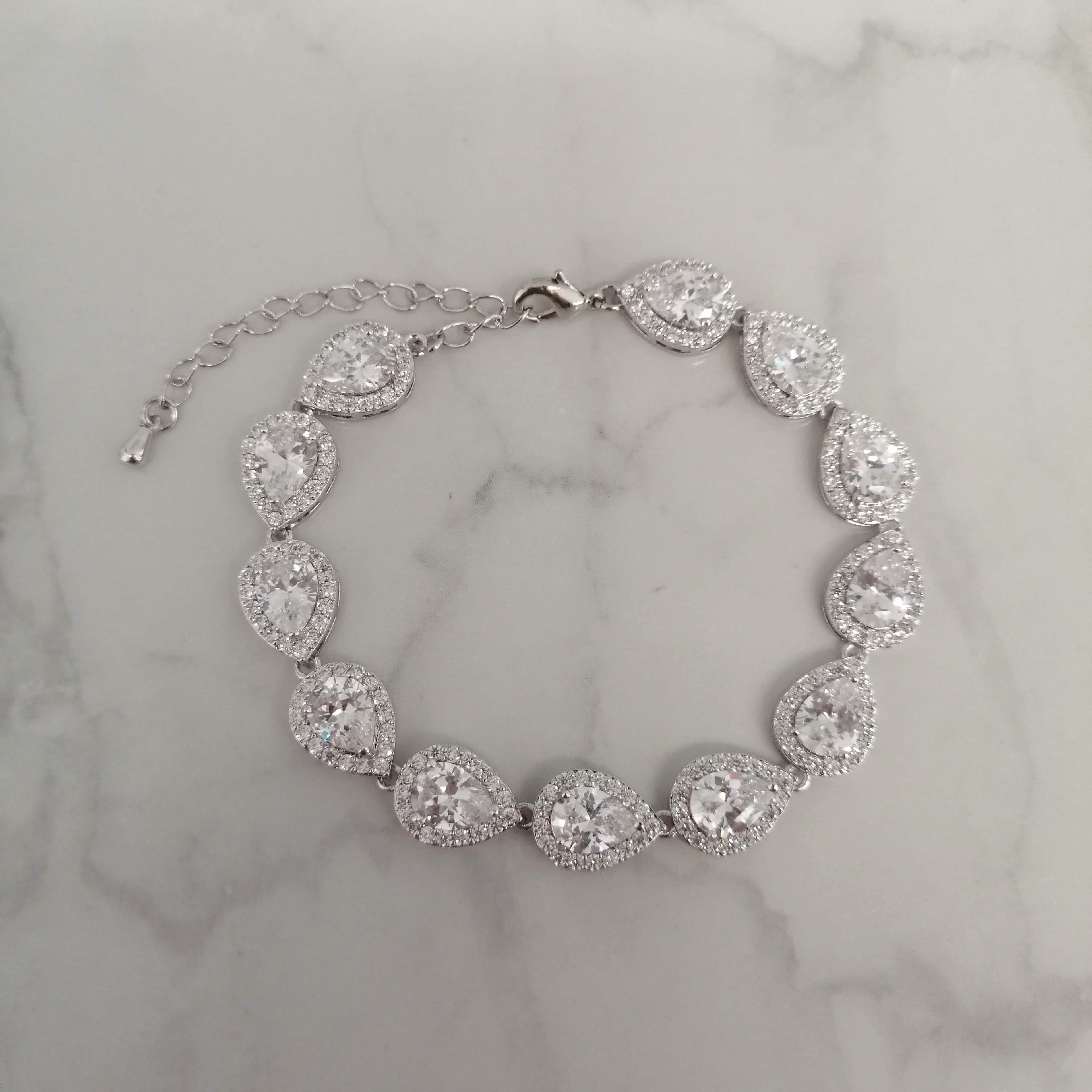 PP795 PULSERA PLATEADA GOTA CLASICA CADENA