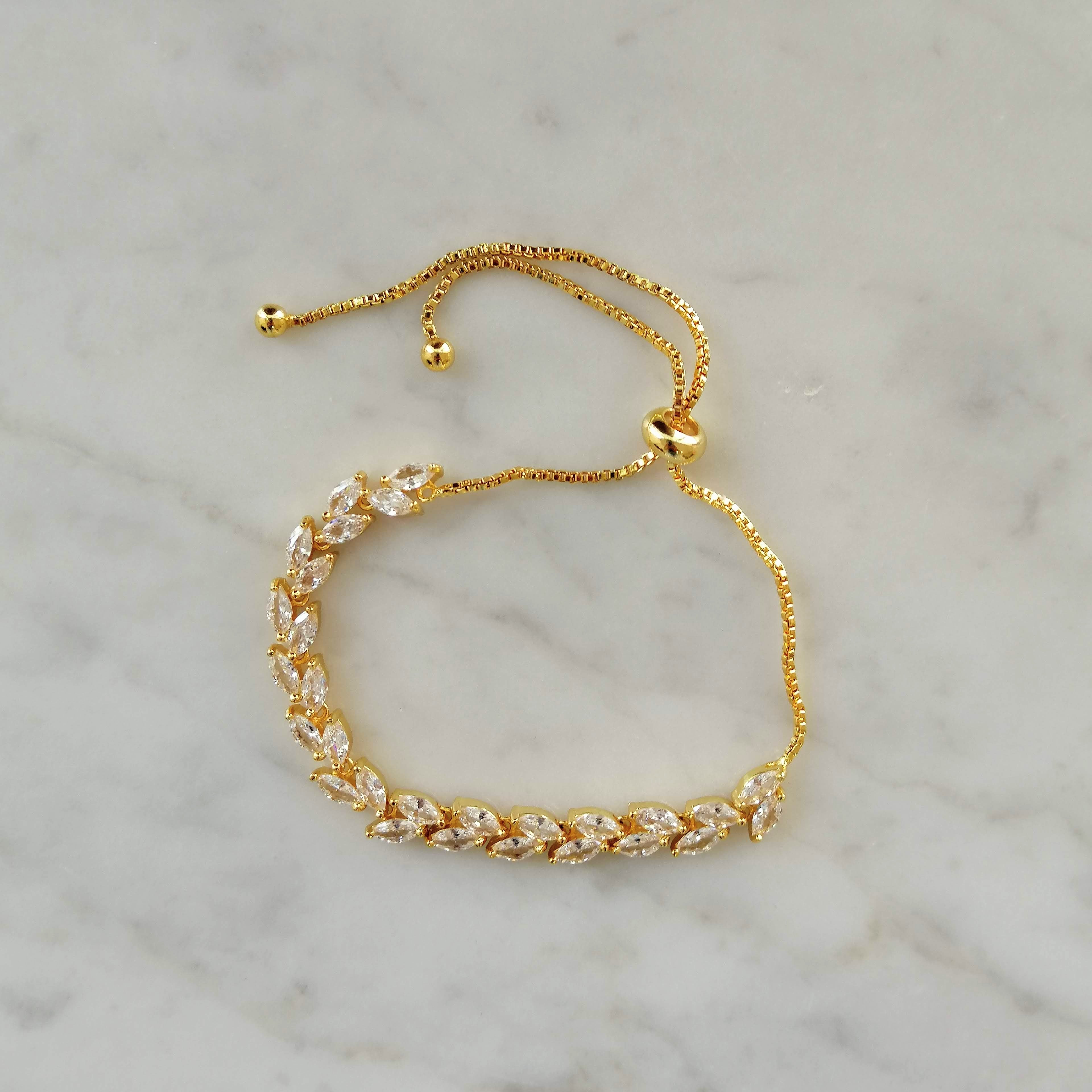 PD399 PULSERA ORO AJUST MARQUISE CLASICA