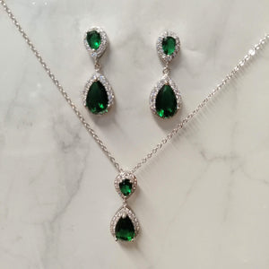 Juego Plateado Petit Verde