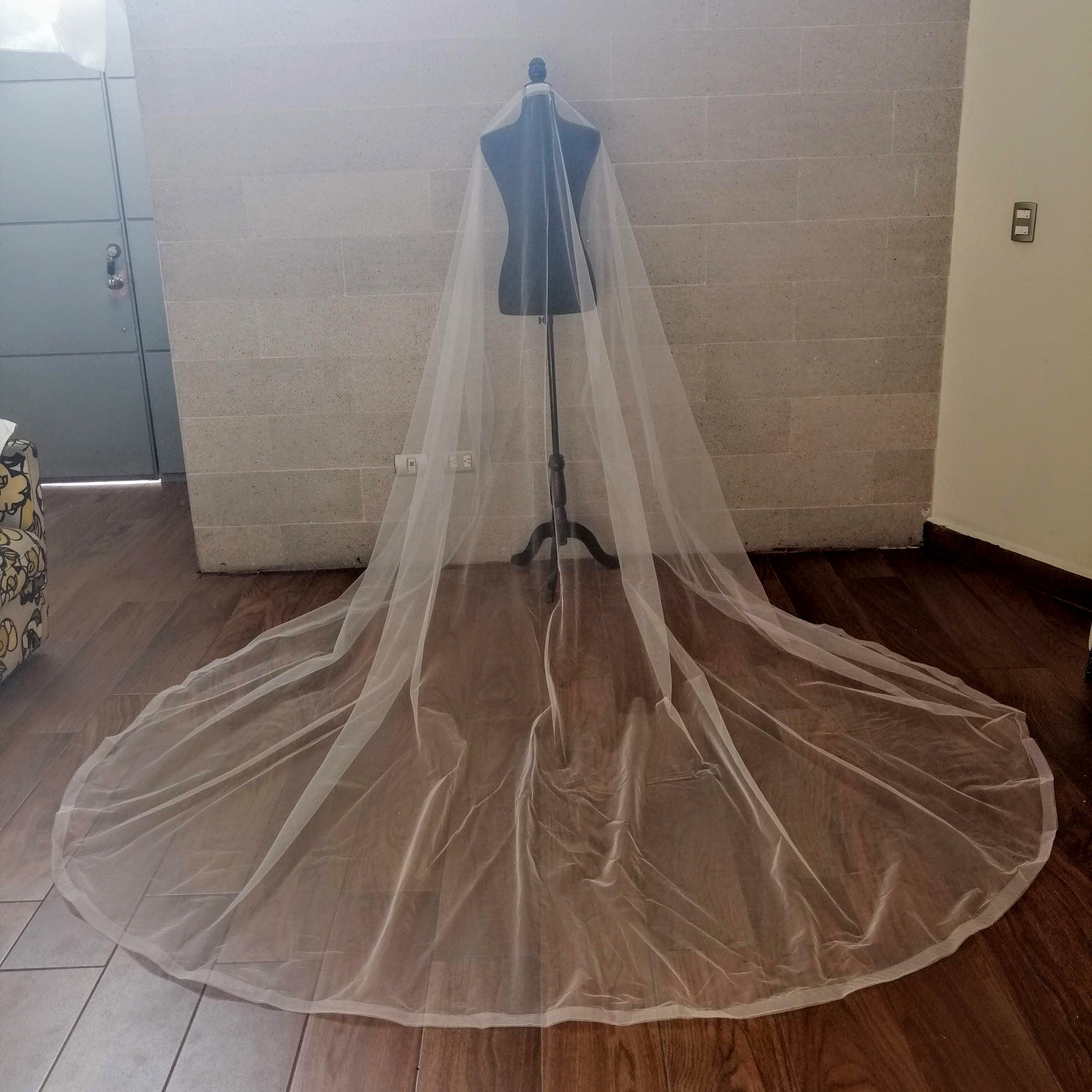 VELO BLANCO 3 MTS HORSETAIL