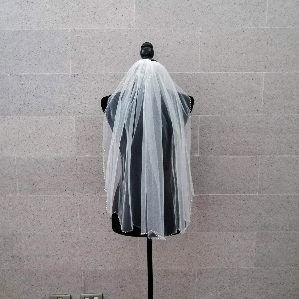 VI341 VELO BLANCO CON CRISTALES