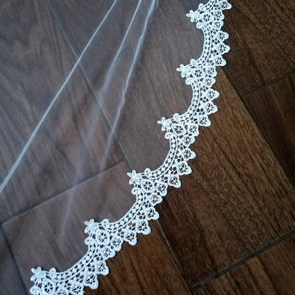 VB345 VELO BLANCO 3 METROS ENCAJE