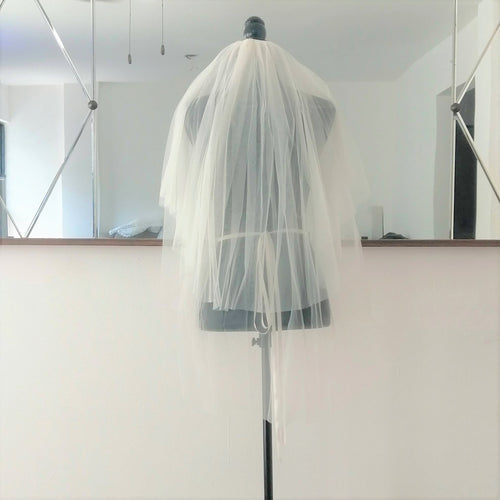 LITUANIA Velo Ivory Corto Doble Liso VI395