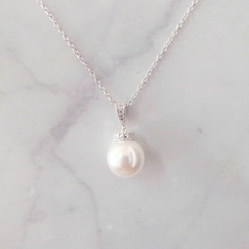 CP581 COLLAR PLATA CON PERLA