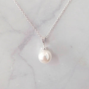 CP581 COLLAR PLATA CON PERLA
