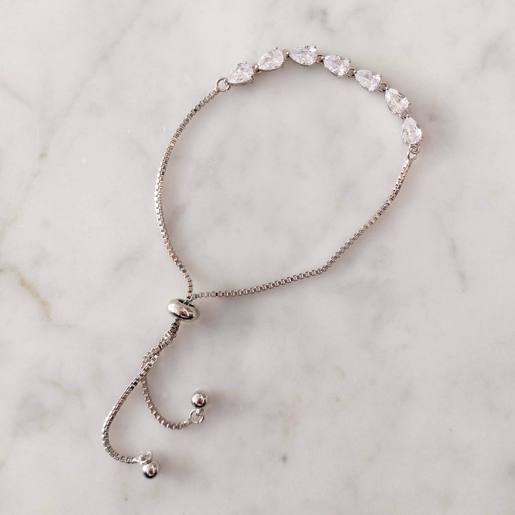 PP159 PULSERA PLATEADA AJUST GOTA MINI