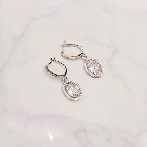 AP272 ARETES PLATEADOS GANCHO OVALO