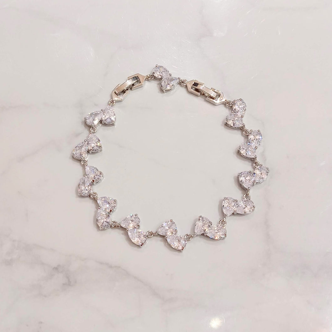 PP442 PULSERA PLATEADA CON GOTAS 2 JUNTAS