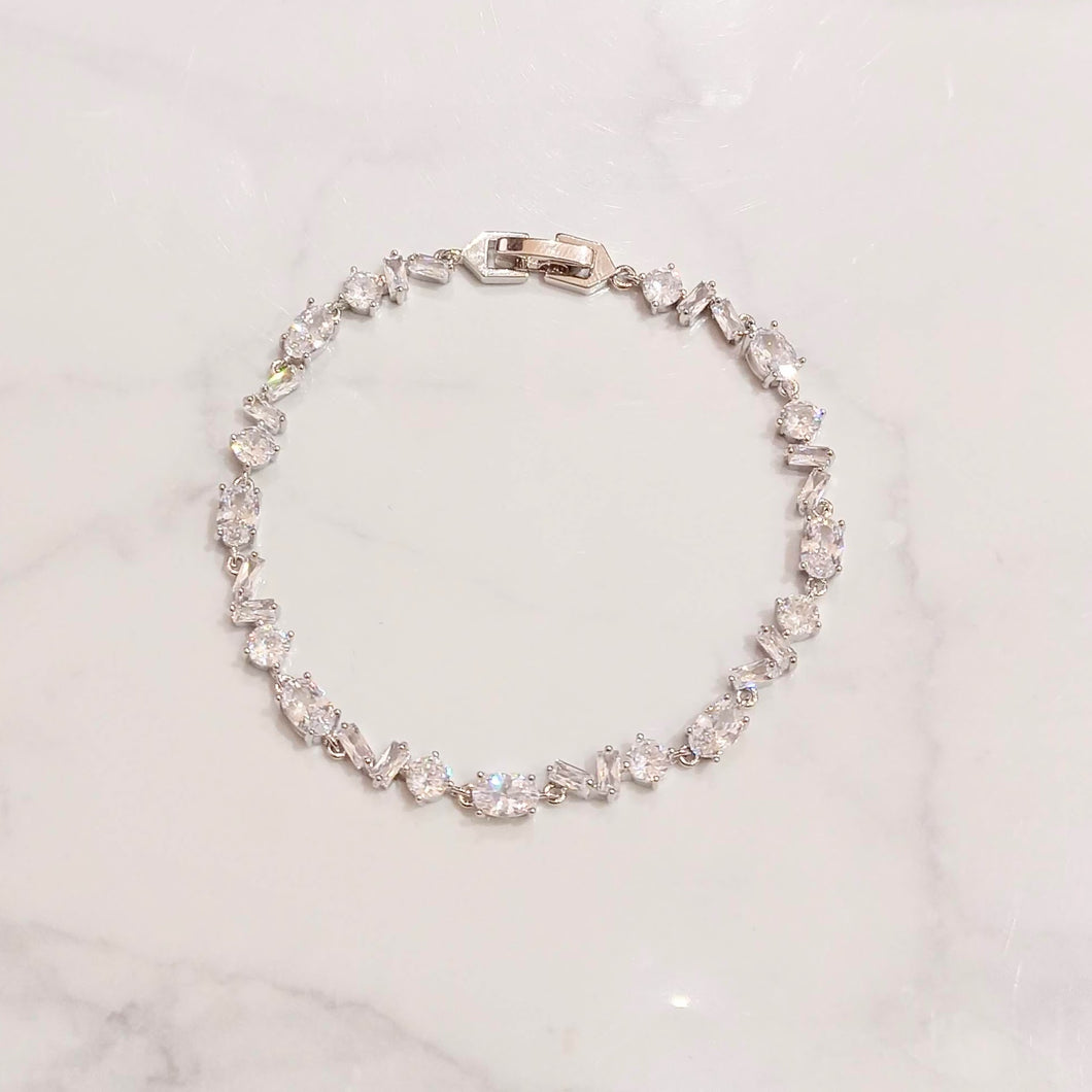 PP454 PULSERA PLATEADA OVALO CIRC Y RECT