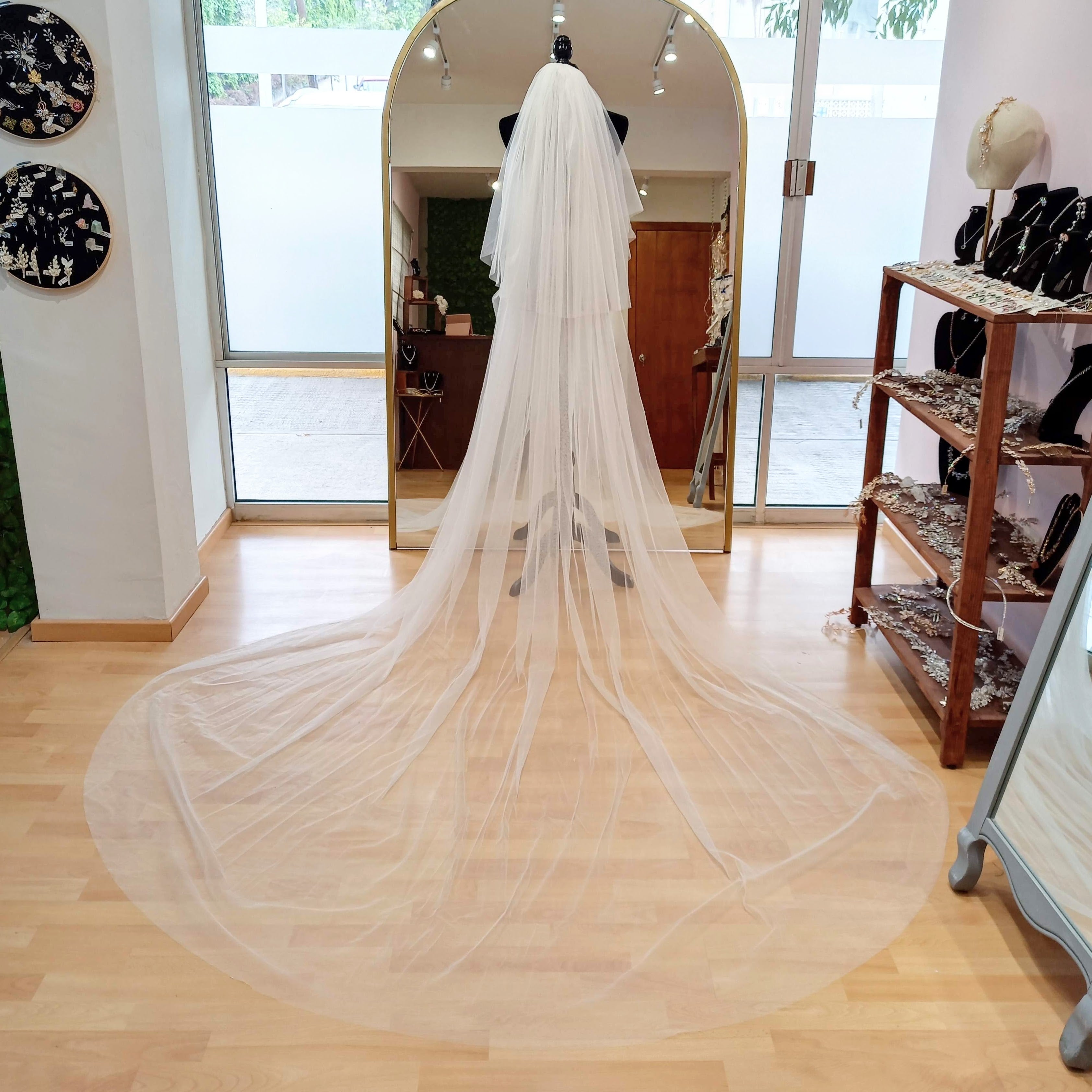 CARTAGENA Velo Ivory 3 Metros Liso 2 Capas