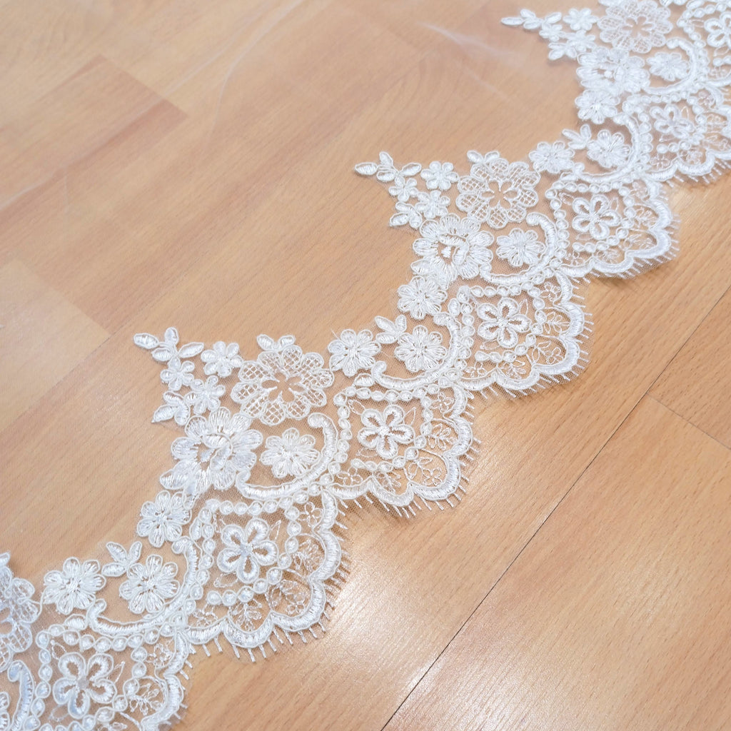 VARSOVIA Velo Ivory 3 mts Encaje Completo