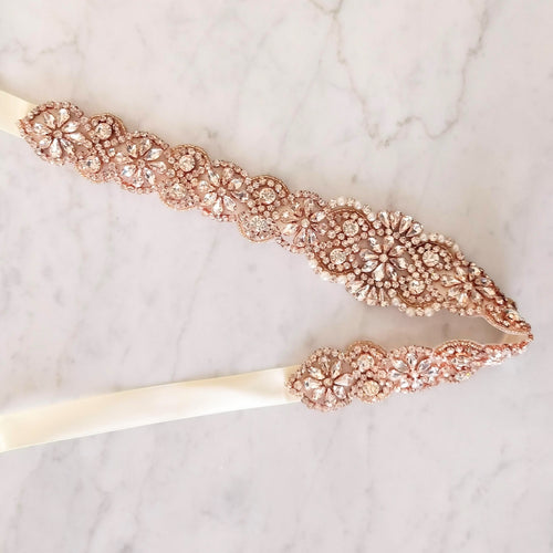 CRI102 CINTO ROSA IVORY CRIZADO CON ROMBO