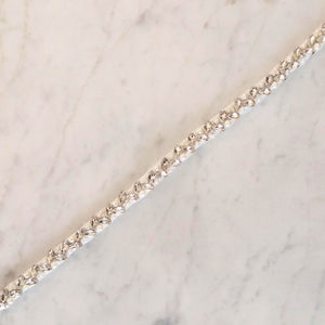 CPB225 CINTO PLATEADO BLANCO TIRA TUPIDO MINI CON PERLAS