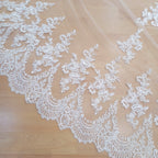MONACO Mantilla Ivory 3.5 metros encaje en medio
