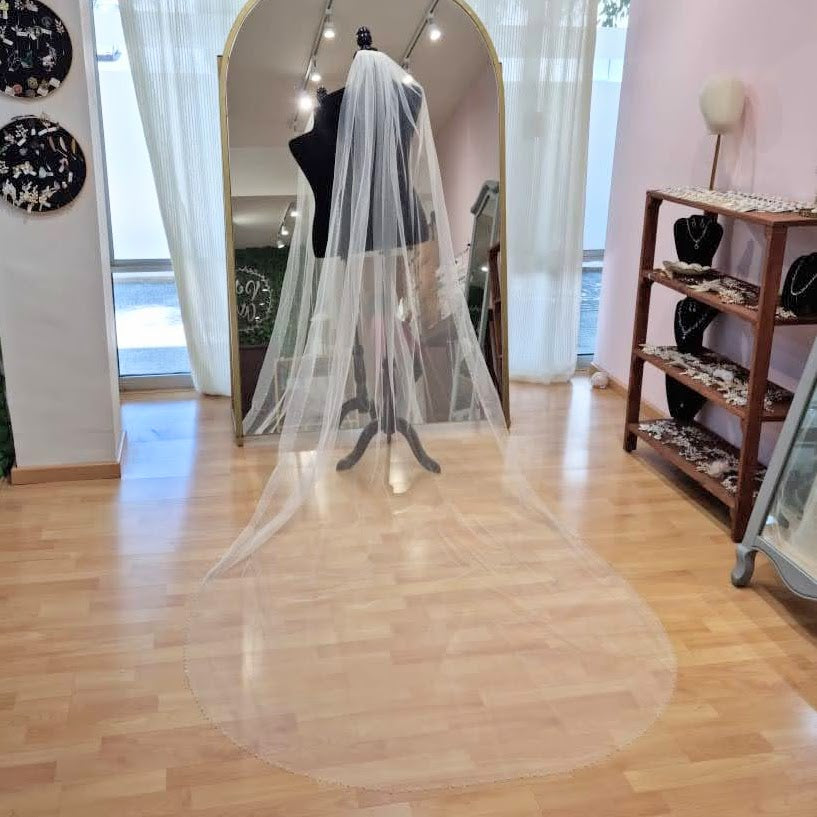 BERLIN Velo Ivory 3 mts con Cristales