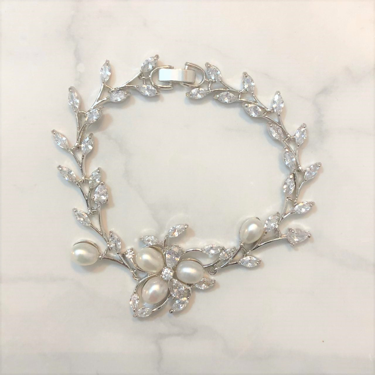 PP477 PULSERA PLATA CON PERLAS