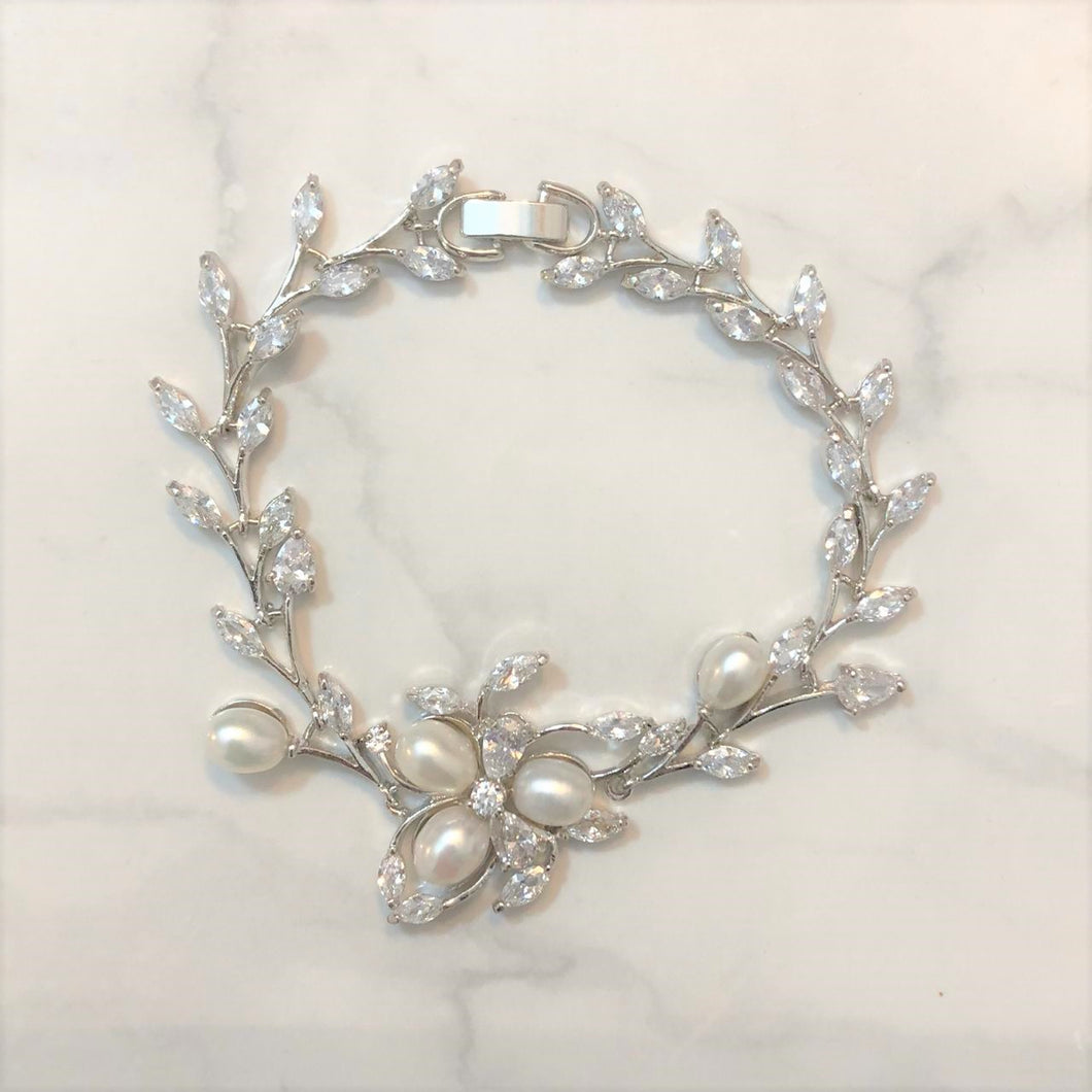 PP477 PULSERA PLATA CON PERLAS
