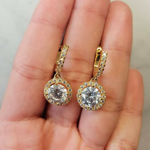 AD450 ARETES DORADOS HUGGIES CIRC C/MARCO