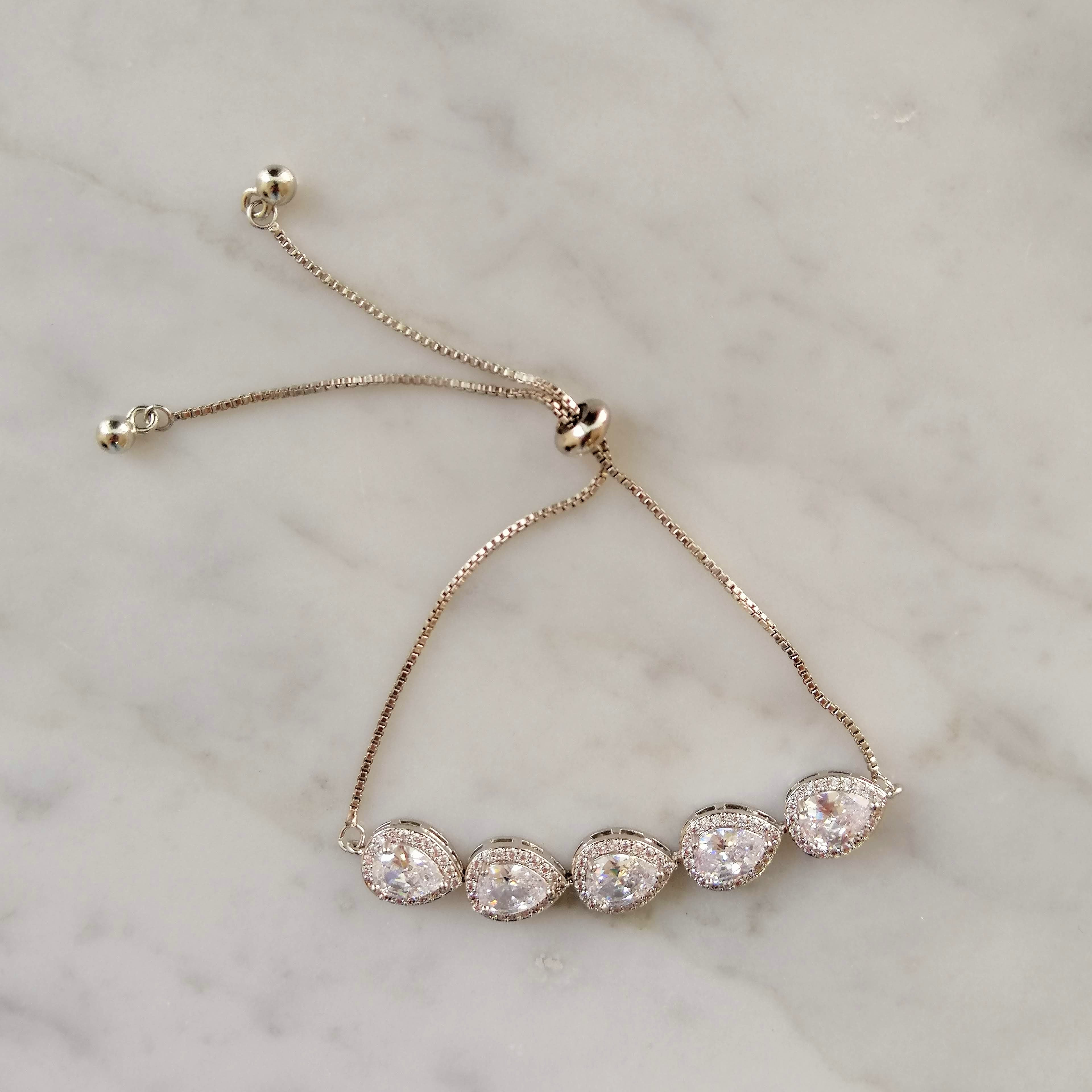 PP465 PULSERA PLATA AJUST GOTA CLASICA