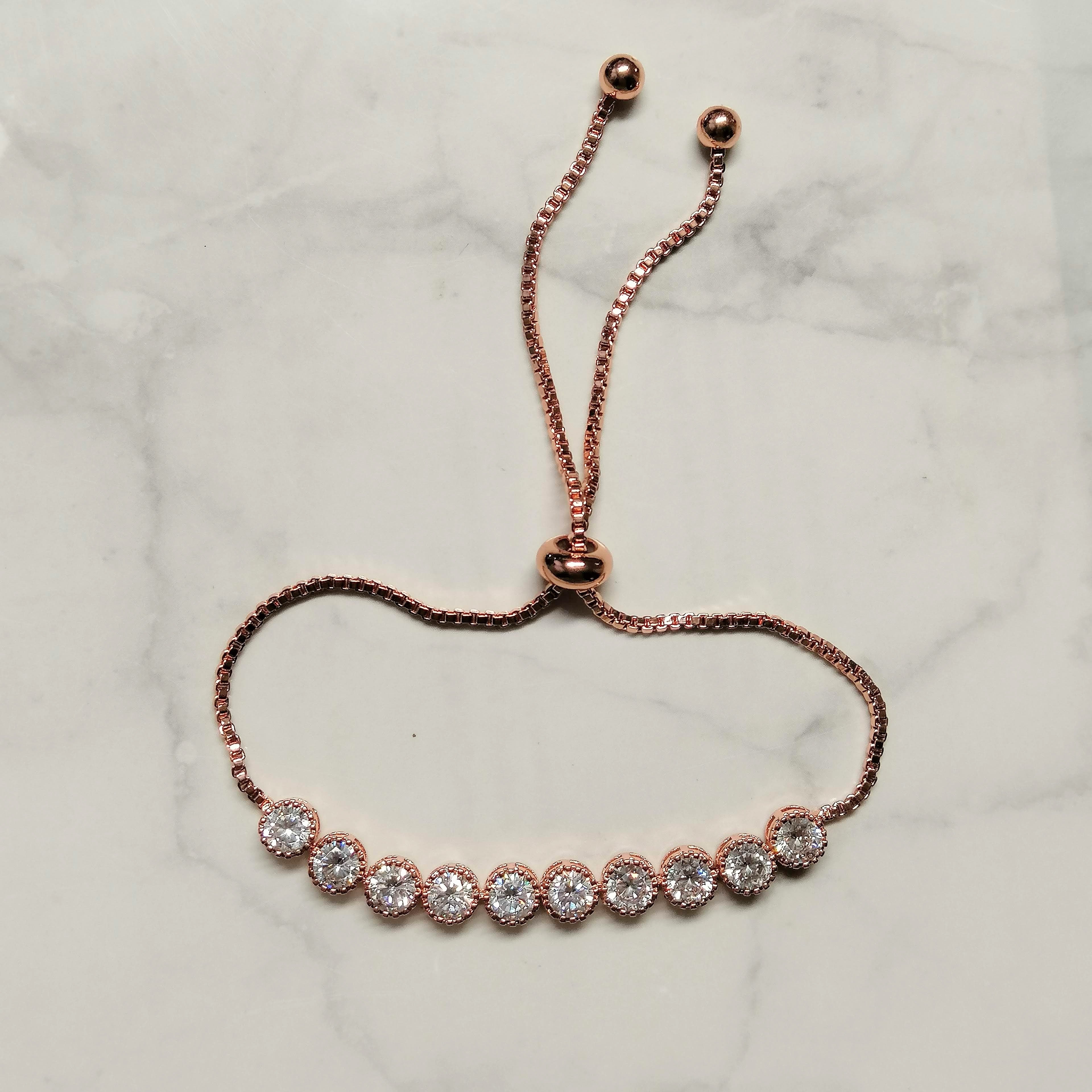 PR367 PULSERA ROSA AJUST CIRC C/MARCO