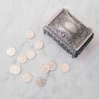 ARR208 Cofre para arras plata viejo Joyero