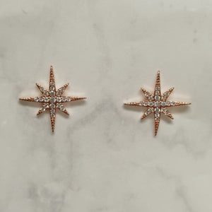 AR611 ARETES ROSA ESTRELLA MINI