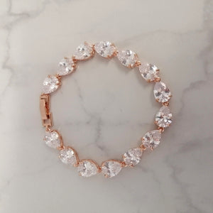 PR801 Pulsera Oro Rosa Gota sin Marco