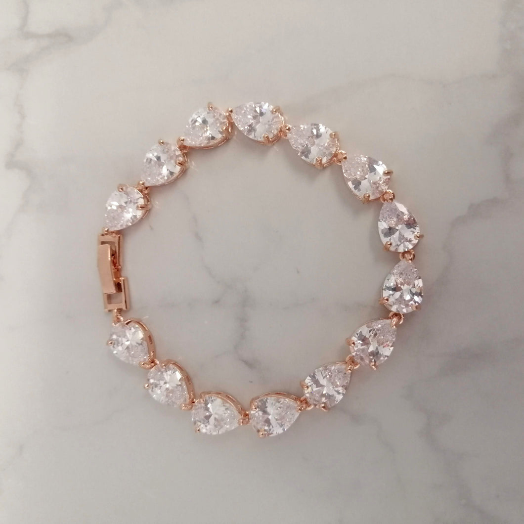 PR801 Pulsera Oro Rosa Gota sin Marco