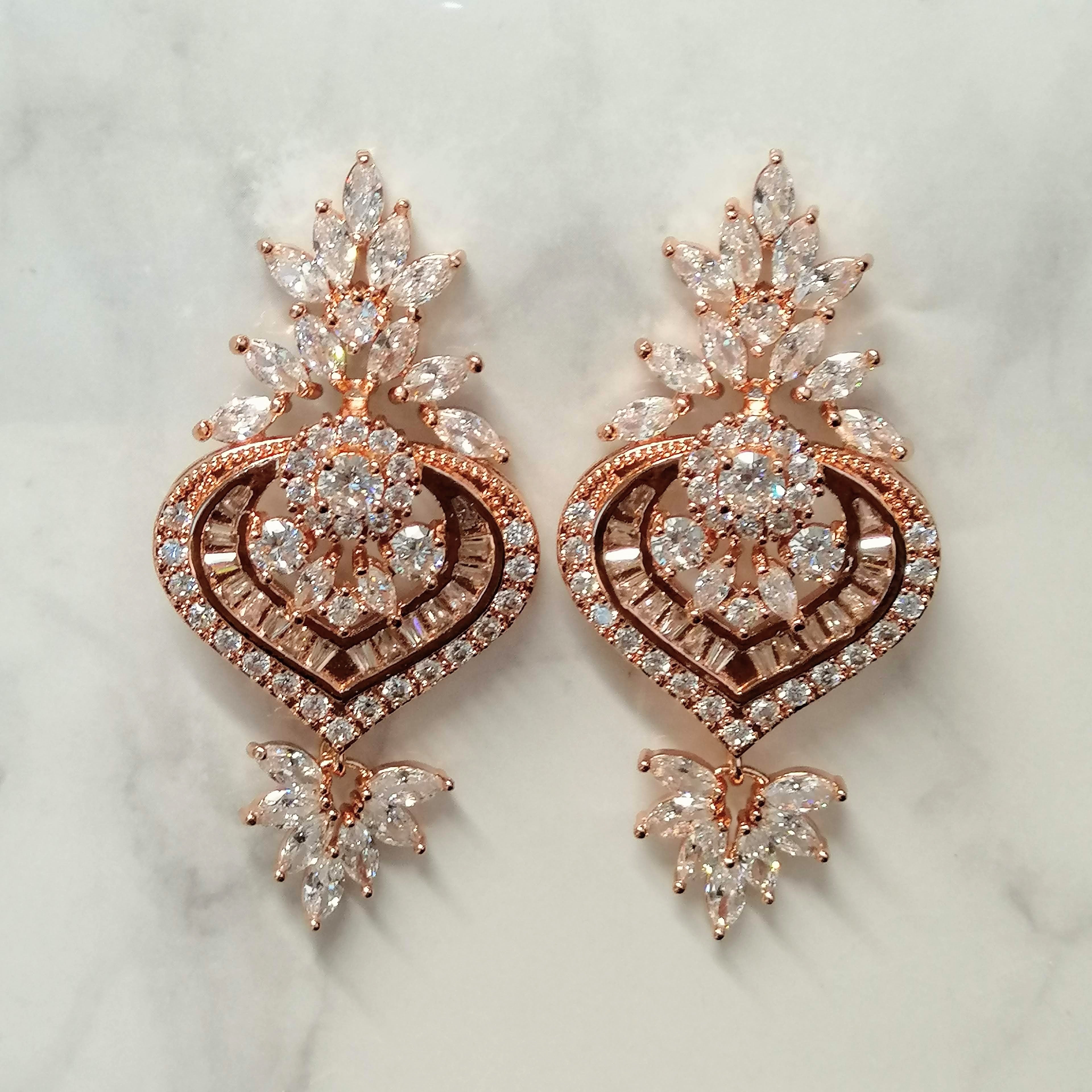 AR648 ARETES ROSA GRANDES CORAZON