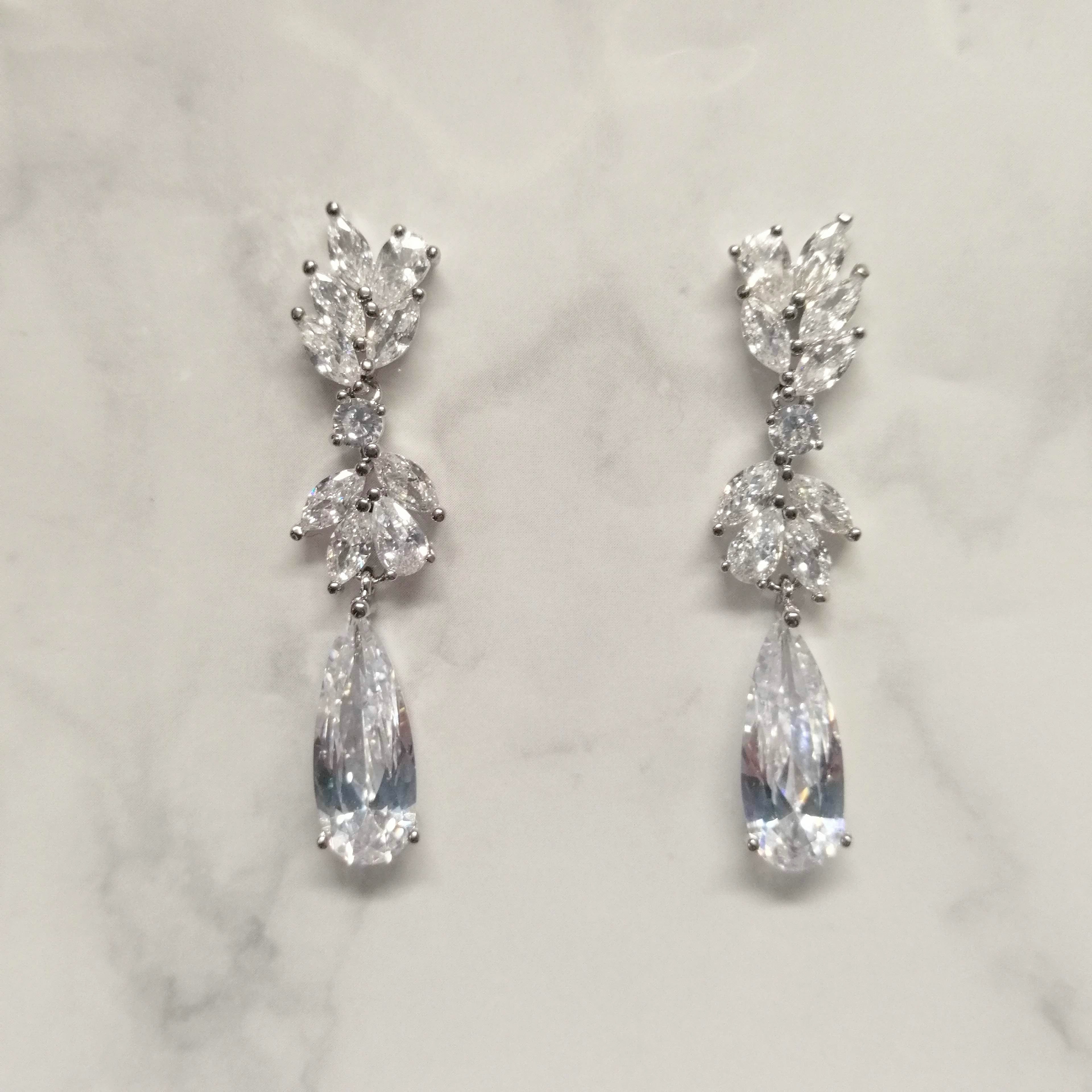 AP555 ARETES PLATA DOBLE STUD GOTA LARGA