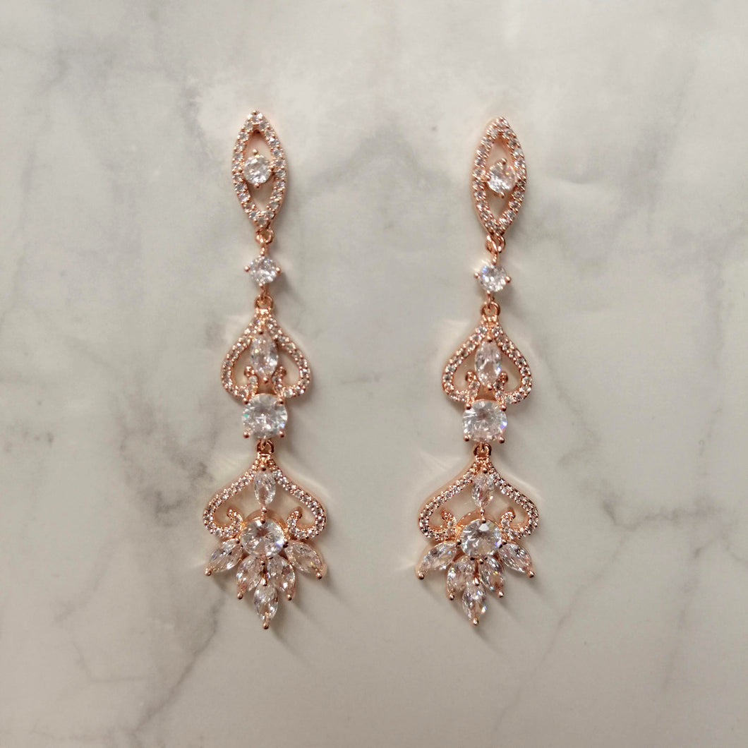 AR670 ARETES ROSAS 3 MOD LARGOS