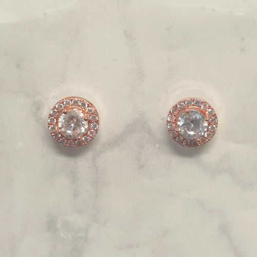 AR507 ARETES ROSA CIRC C/MARCO