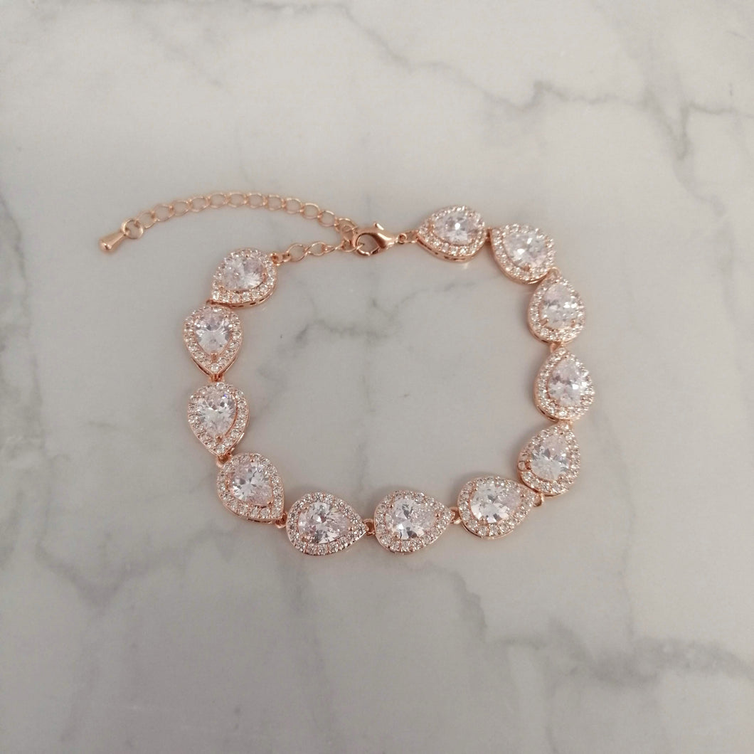 PR796 PULSERA ROSA GOTA CLASICA CADENA