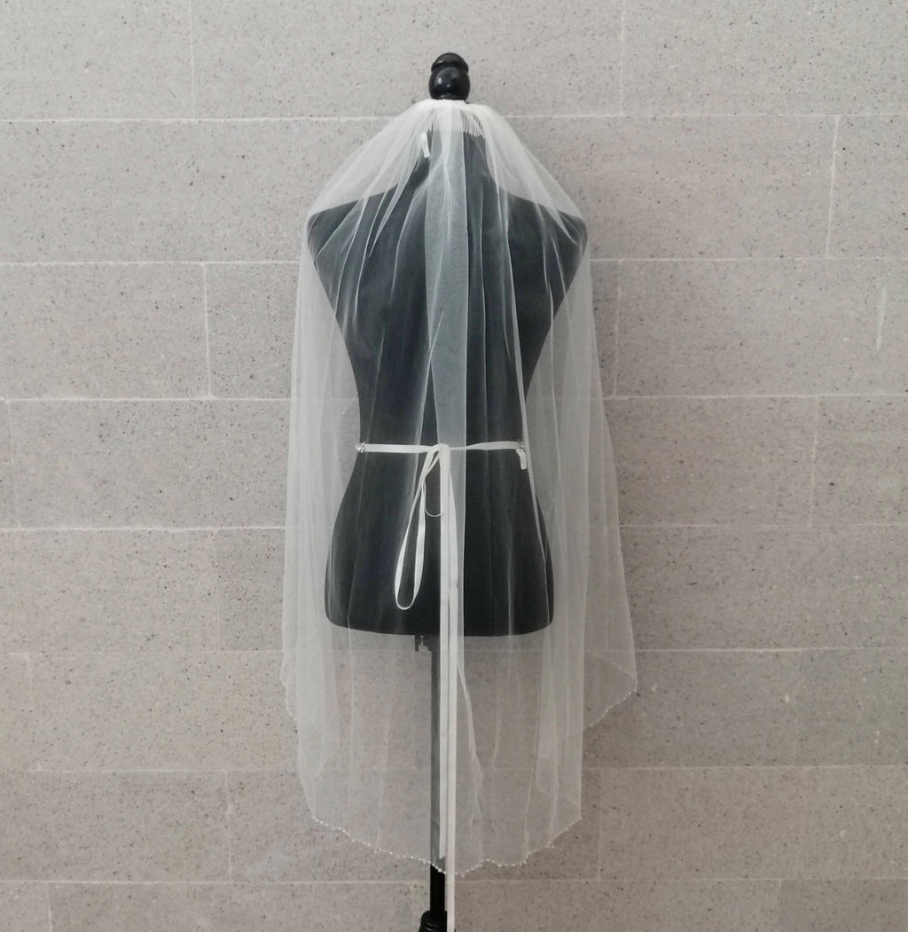 VI368 Velo Ivory Chaquira Canutillo 1 metro