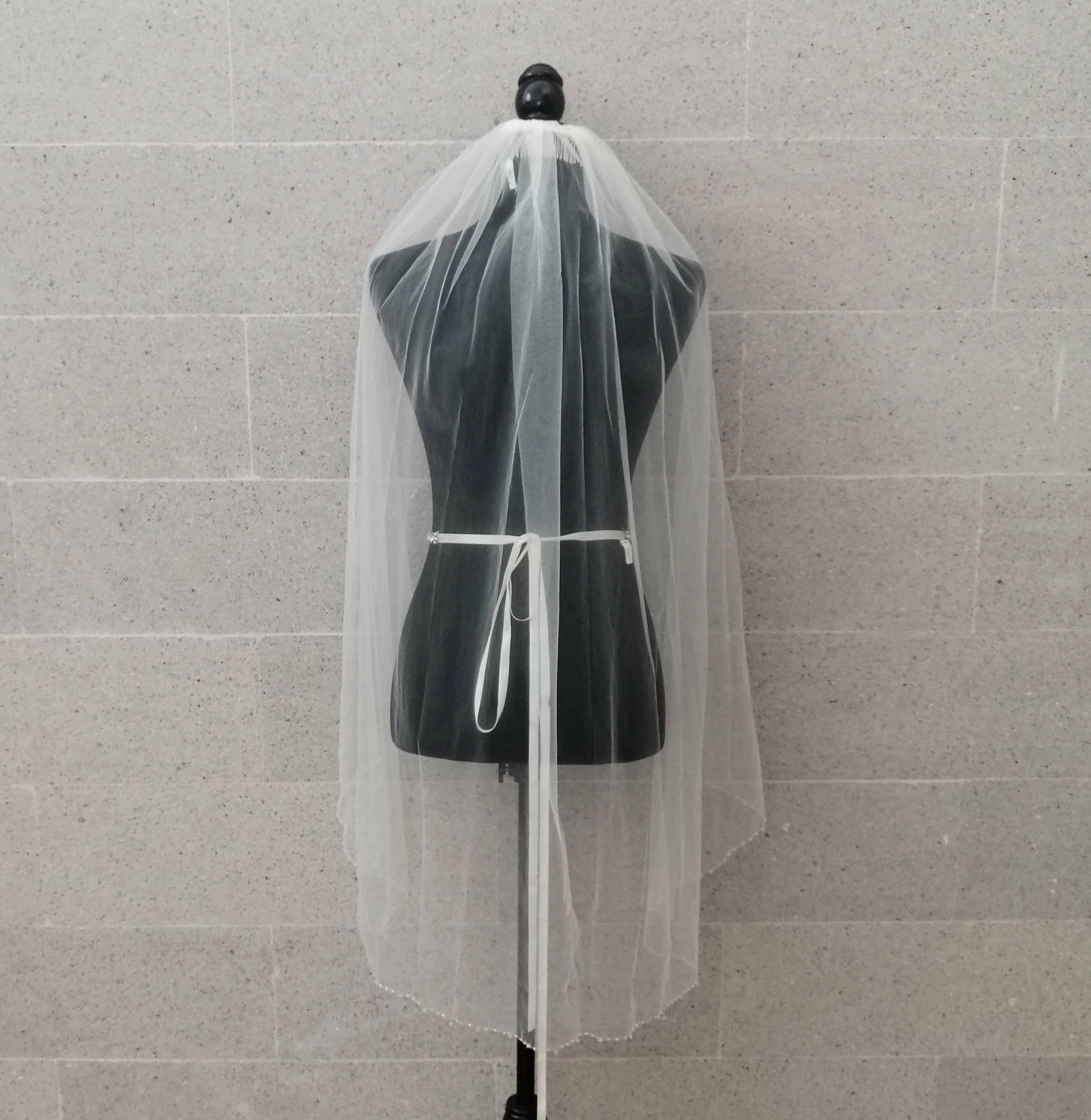 VI368 Velo Ivory Chaquira Canutillo 1 metro