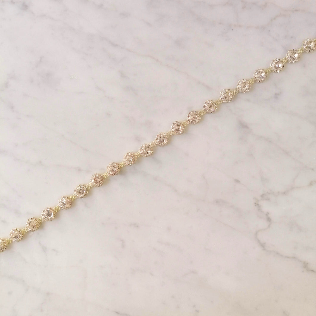 CPI224 CINTO PLATA IVORY FLORECITAS CADENA