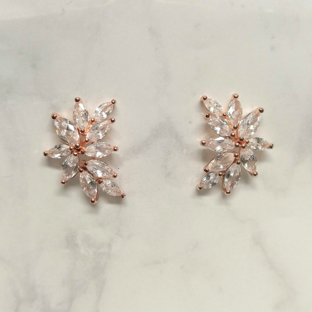 AR470 ARETES ROSA MARQUISE STUD LADO