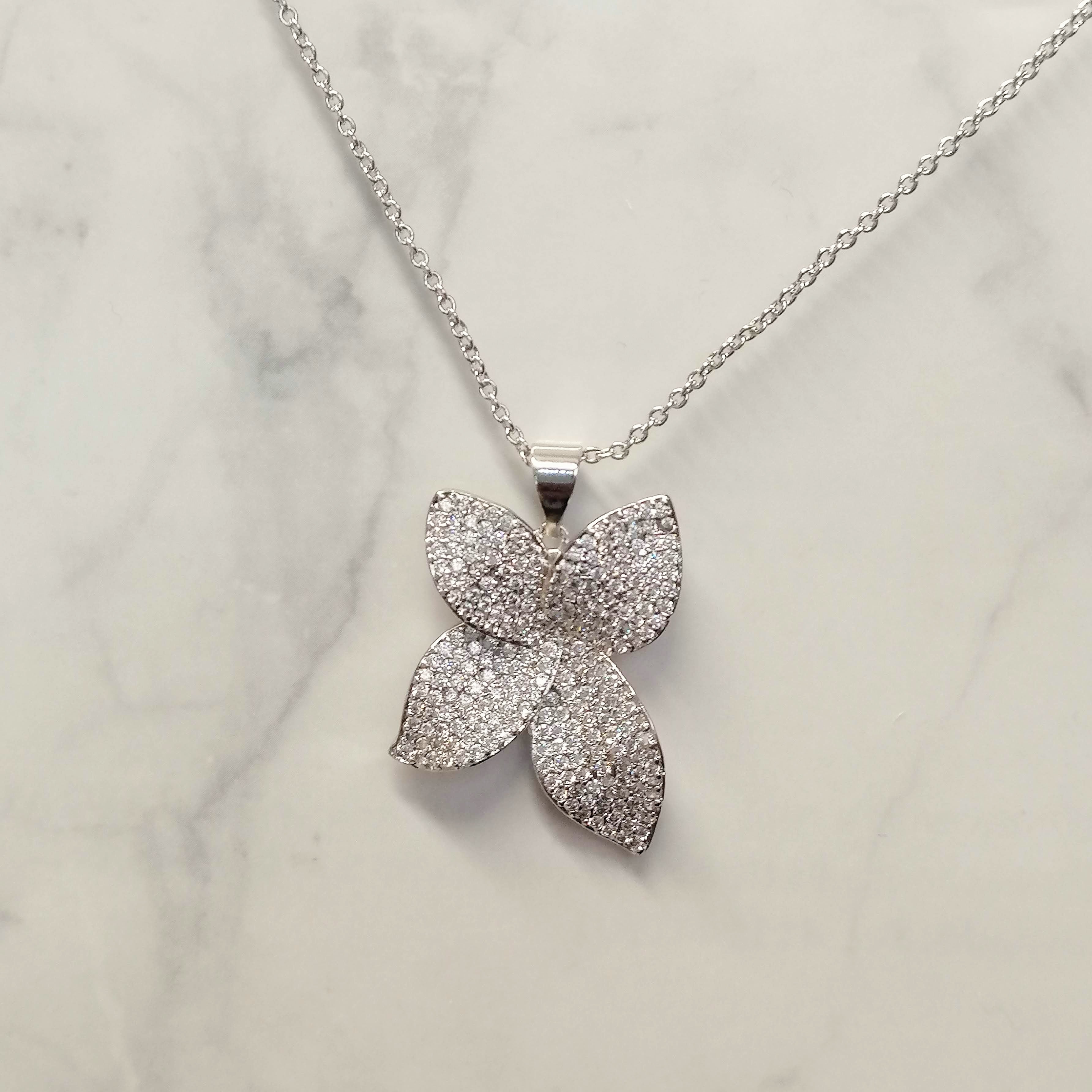 CP649 COLLAR PLATA FLOR FORR